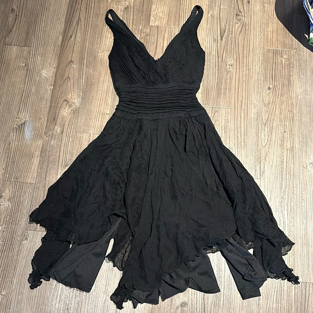 little black dress tadashi crepe light flowy